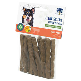 Produktbild von JR Farm Blue Tree Hanf-Sticks Haut & Fell mit Rind getreidefrei 98 g