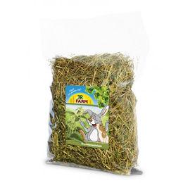 JR Farm Brennnesselwiese Heu Raufutter für Kaninchen 500 g - 10 x 500 g – Bild 1 von 5