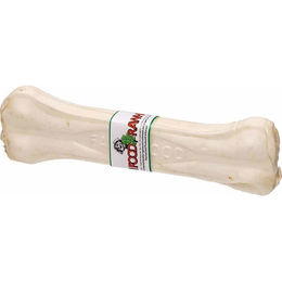 Produktbild von JR Farm Dental Impressed Kauknochen aus Rind Leder Beige Größe M 15,5 cm