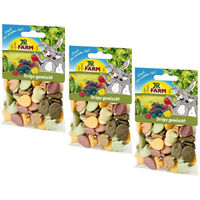 Produktbild von JR Farm Drops Gemischter Nagersnack für Hamster, Ratten, Mäuse, Kaninchen und Meerschweinchen 3x75g