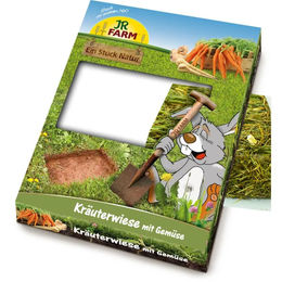 JR Farm Ein Stück Natur Kräuterwiese mit Gemüse Snack für Kaninchen und Schildkröten 750g vegan ohne Konservierungsstoffe - 750 g – Bild 1 von 6