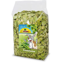 Produktbild von JR Farm Erbsenflocken Kleintierfutter für Kaninchen 1 kg - 4 x 1 kg