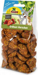 JR Farm Erdbeer-Herzchen Kräcker für Kaninchen und Nager 150 g - 4 x 150 g – Bild 1 von 6