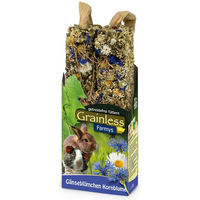 Produktbild von JR Farm Farmys Nagersnack Getrocknete Kräuter Gänseblümchen-Kornblume getreidefrei 2x140g