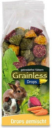 Produktbild von JR Farm Grainless Drops Kaninchen Leckerlies gemischt 3x140g
