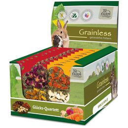 JR Farm Grainless Glücks-Quartett Kleintiersnack mit getrockneten Kräutern für Kaninchen 60g - 60 g – Bild 1 von 9
