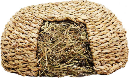 Produktbild von JR Farm Gras-Iglu Häuschen aus Heu für Kaninchen Meerschweinchen und Ratten 2 x 310 g - 310 g