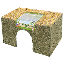 Produktbild von JR Farm Heu-Haus Blüte mit getrockneten Kräutern für Meerschweinchen und Degus 300 g