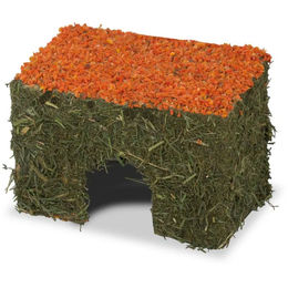 JR Farm Heu-Haus mit Karotte Kleintiersnack für Kaninchen, Mäuse und Hamster 75 g - 75 g – Bild 1 von 8