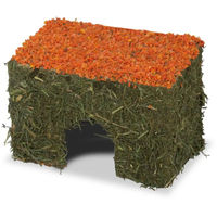 Produktbild von JR Farm Heu-Haus mit Karotte Kleintiersnack für Kaninchen, Mäuse und Hamster 75 g - 75 g