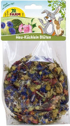 Produktbild von JR Farm Heu-Küchlein Blüten mit getrockneten Kräutern für Kaninchen, Degus, Chinchillas und Meerschweinchen 5x75g