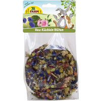 Produktbild von JR Farm Heu-Küchlein Blüten mit getrockneten Kräutern für Kaninchen, Degus, Chinchillas und Meerschweinchen 5x75g