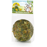 Produktbild von JR Farm Heu-Küchlein Löwenzahn Kleintiersnack mit getrockneten Kräutern für Kaninchen 75 g - 5 x 75 g