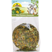 Produktbild von JR Farm Heu-Küchlein Löwenzahn mit getrockneten Kräutern für Kaninchen, Degus, Chinchillas und Meerschweinchen 5x75g