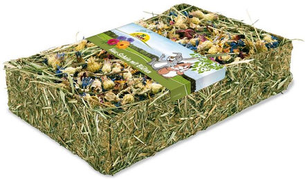 Produktbild von JR Farm Heu-Schale mit Blüten und getrockneten Kräutern für Kaninchen 100g