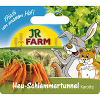 Produktbild von JR Farm Heu-Schlemmertunnel Karotte Kleintiersnack für Kaninchen 125g - 6 x 125 g
