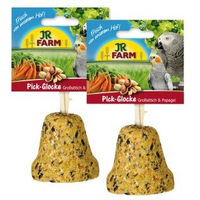 Produktbild von JR Farm JR Birds Pick-Glocke Gelb für Großsittiche und Papageien 2x160 g - 2 x 160 g