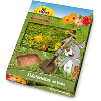 Produktbild von JR Farm Kräuterwiese mit Blüten Kleintiersnack für Nager Kaninchen und Schildkröten 750g vegan und ohne tierisches Protein - 4 x 550 g