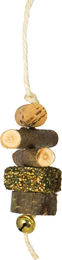 JR Farm Natur-Schlemmerkette für Kanarienvögel und Wellensittiche mit Glocke und Holz, 80g – Bild 1 von 4