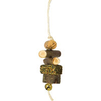 Produktbild von JR Farm Natur-Schlemmerkette für Kanarienvögel und Wellensittiche mit Glocke und Holz, 80g