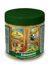JR Farm Peanut Pot Erdnussbutter mit Vitaminen als Wildvogel Ergänzungsfutter 400g - 400 g – Bild 1 von 5