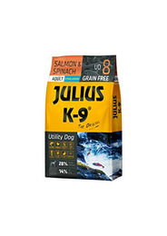 Julius-K9 Arbeitshund Adult Lachs & Spinat getreidefreies hypoallergenes Hundetrockenfutter 10 kg - 10 kg – Bild 1 von 2