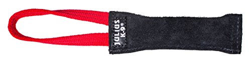 Julius-K9 Beisswurst aus Leder mit Handschlaufe Schwarz 15 cm x 2,5 cm – Bild 1 von 4