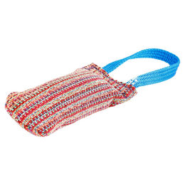 Produktbild von Julius-K9 Beisswurst Dummy aus Baumwolle und Nylon mit Handschlaufe 20 x 5,5 cm Bunt