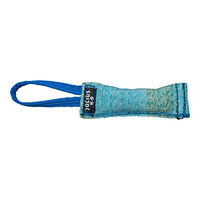 Produktbild von Julius-K9 Dummy Beisswurst aus Baumwolle und Nylon mit Handschlaufe Blau 15 x 2 cm