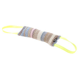 Produktbild von Julius-K9 Dummy Beisswurst aus Baumwolle und Nylon mit zwei Handschlaufen Bunt 30 x 7 cm
