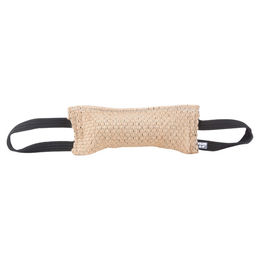 Julius-K9 Dummy Wurfspielzeug aus Jute mit zwei Schlaufen in Beige 25 x 7 cm – Bild 1 von 2