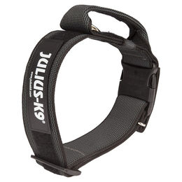 Produktbild von Julius-K9 Erziehungshalsband mit Griff Schwarz/Grau aus Nylon 47 - 67 cm