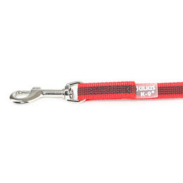 Produktbild von Julius-K9 Führleine Color & Gray gummiert rot-grau 14 mm x 2 m - 2 m