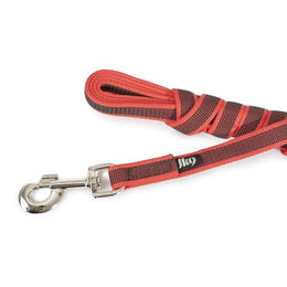 Julius-K9 Führleine Super Grip wasserabweisend Rot-Grau 20 mm x 3 m - 3 m – Bild 1 von 4