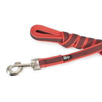 Produktbild von Julius-K9 Führleine Super Grip wasserabweisend Rot-Grau 20 mm x 3 m - 3 m