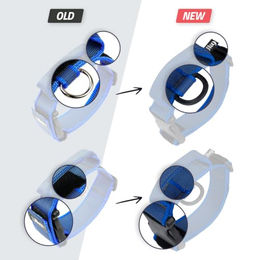 Julius-K9 Hundehalsband mit Haltegriff und Sicherheitsverschluss aus Nylon in Rosa-Grau 40 mm 38-53 cm – Bild 1 von 4