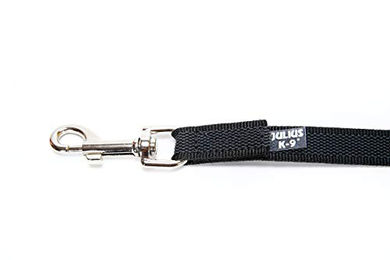 Produktbild von Julius-K9 Hundeleine Schwarz-Grau wasserabweisendes Gurtband 20 mm x 2 m