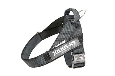Julius-K9 IDC Color & Gray Gurtbandgeschirr für große Hunde in Schwarz und Grau wasserabweisend Größe L - 1 Stk. – Bild 1 von 7