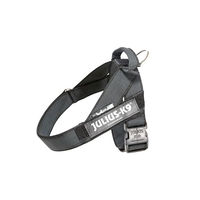 Produktbild von Julius-K9 IDC Color & Gray Gurtbandgeschirr für große Hunde in Schwarz und Grau wasserabweisend Größe L - 1 Stk.