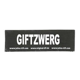 Julius-K9 Klettaufschrift Giftzwerg in Schwarz Größe Klein – Bild 1 von 4