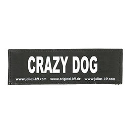 Julius-K9 Klettsticker Crazy Dog in Schwarz Größe S – Bild 1 von 5
