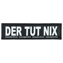 Produktbild von Julius-K9 Klettsticker Der tut nix Größe S in Weiß und Schwarz
