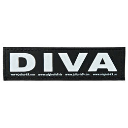 Julius-K9 Klettsticker Diva für Hundegeschirr Schwarz Größe L 16,5 cm – Bild 1 von 4