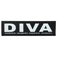 Produktbild von Julius-K9 Klettsticker Diva für Hundegeschirr Schwarz Größe L 16,5 cm