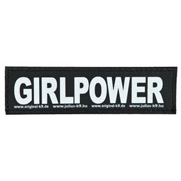Produktbild von Julius-K9 Klettsticker Girlpower Größe S in Weiß und Schwarz
