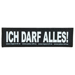 Produktbild von Julius-K9 Klettsticker Ich darf alles Größe S in Schwarz und Weiß