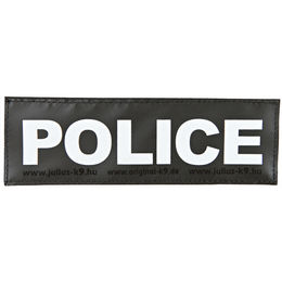 Produktbild von Julius-K9 Klettsticker Police Größe L in Schwarz oder Weiß