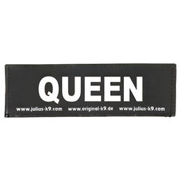 Produktbild von Julius-K9 Klettsticker Queen für Geschirre in Weiß und Schwarz