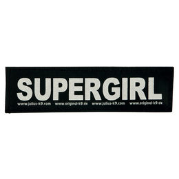 Produktbild von Julius-K9 Klettsticker Supergirl Größe L in Weiß und Schwarz