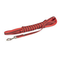 Produktbild von Julius-K9 Schleppleine Super Grip aus Nylon mit Handschlaufe Rot-Grau 10 m - 10 m